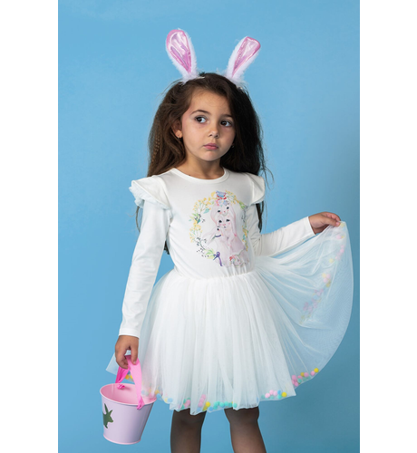 Rock Your Kid Bunny Love Pom Pom Circus Dress