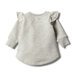 Wilson & Frenchy Oatmeal Speckle Ruffle Sweat Top