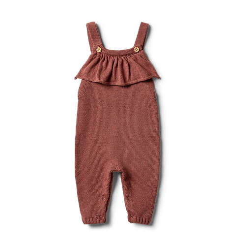 Wilson & Frenchy Chilli Marle Knitted Ruffle Overall