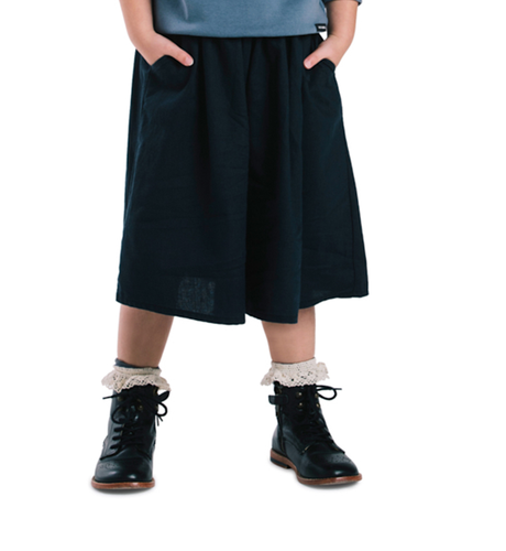 Rock Your Kid Maxi Linen Skirt Black