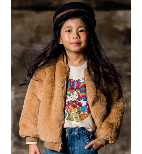 Rock Your Kid Tan Fur Jacket