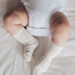 Lamington Merino Baby Crew Socks - Pearl