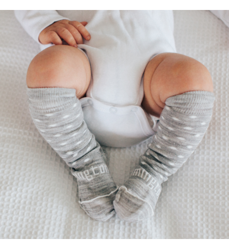 Lamington Merino Baby Socks - Snowflake