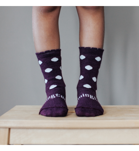 Lamington Merino Crew Socks - Mulberry - FOOTWEAR-Socks & Tights : Kids ...