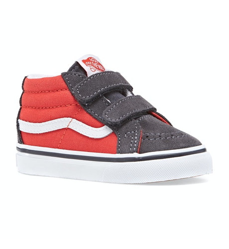 Vans Toddler Sk8-Mid Velcro 2-Tone Red/Grey