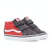 Vans Toddler Sk8-Mid Velcro 2-Tone Red/Grey