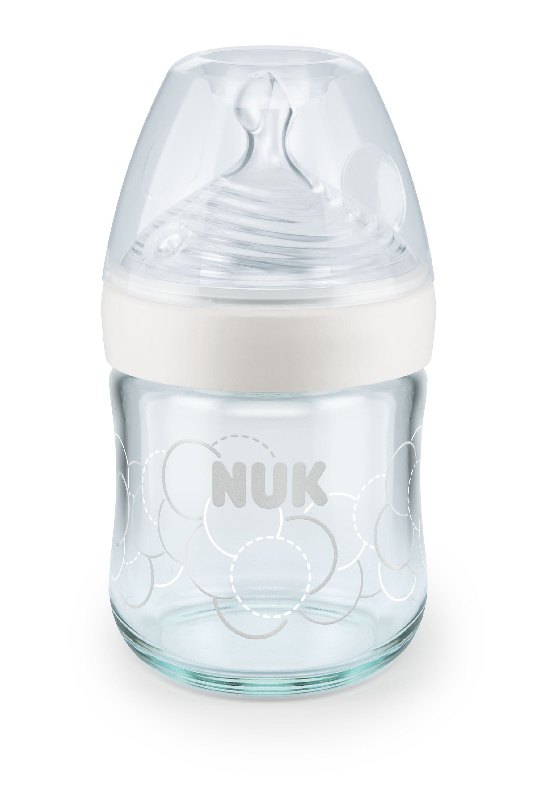 Nuk Nature Sense Glass Bottle 120ml Nursery Feeding Bottle Feeding Pacifiers Kid Republic Nuk