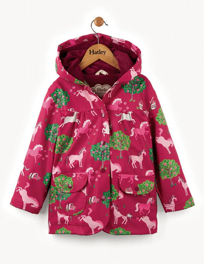 Hatley Pony Orchard Girls Raincoat CLOTHINGRAINWEAR Kids Clothing