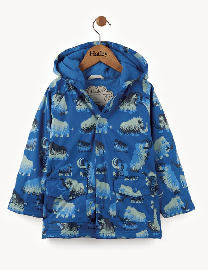 Hatley Wooly Mammoths Boys Raincoat CLOTHINGRAINWEAR Kids Clothing