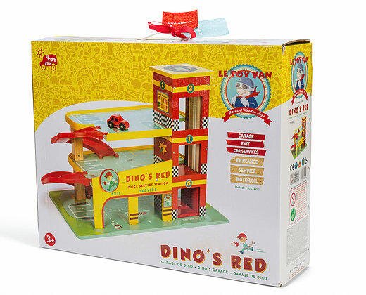 le toy van dino's red garage