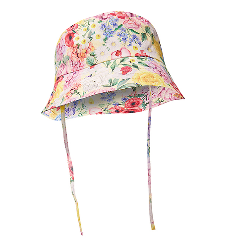 Milky Summer Floral Sun Hat