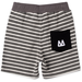 Minti Zippy Short - Charcoal Stripe