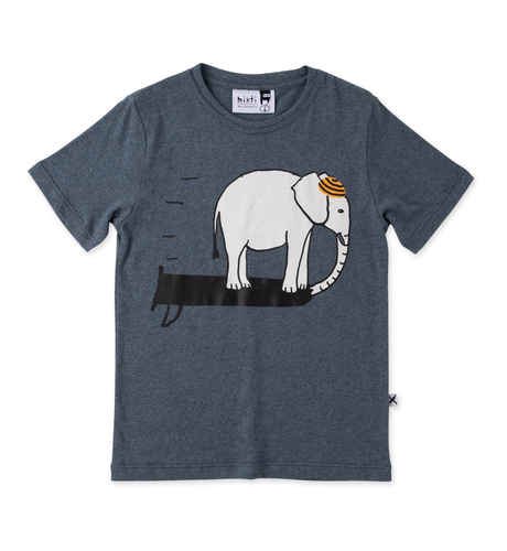 Minti Surfing Elephant Tee - Midnight Marle