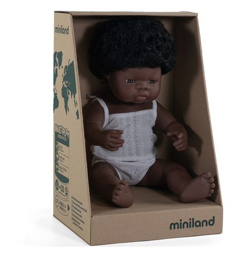 Miniland Doll African Girl - 38cm (Boxed)