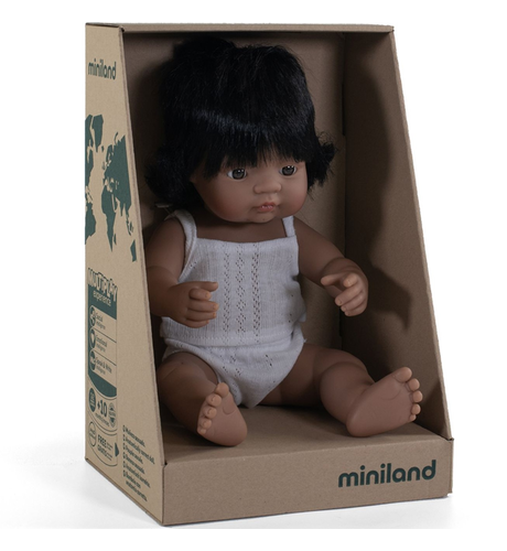 Miniland Doll Hispanic Girl - 38cm (Boxed)