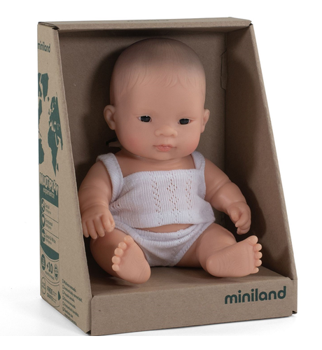 Miniland Doll Asian Girl - 21cm (Boxed)
