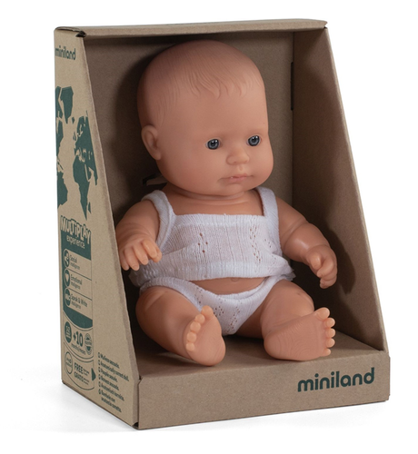 Miniland Doll Caucasian Boy - 21 cm (Boxed)
