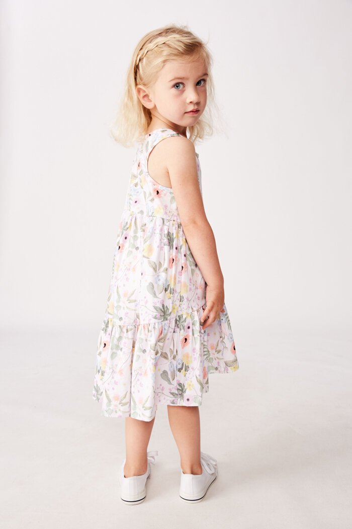 Milky Spring Floral Dress - Pastel Pink - CLOTHING-GIRL-Girls SKIRTS ...
