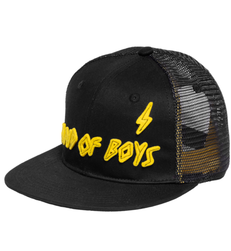 Band of Boys Lightning Logo Mesh Trucker Cap - Black