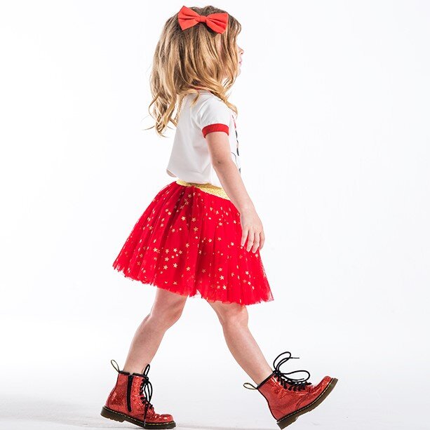 red skirt baby girl