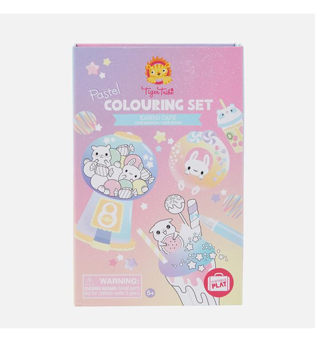 Tiger Tribe Pastel Colouring Set - Kawaii Cafe