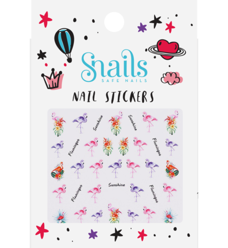 Snails Nail Stickers - Flamingos