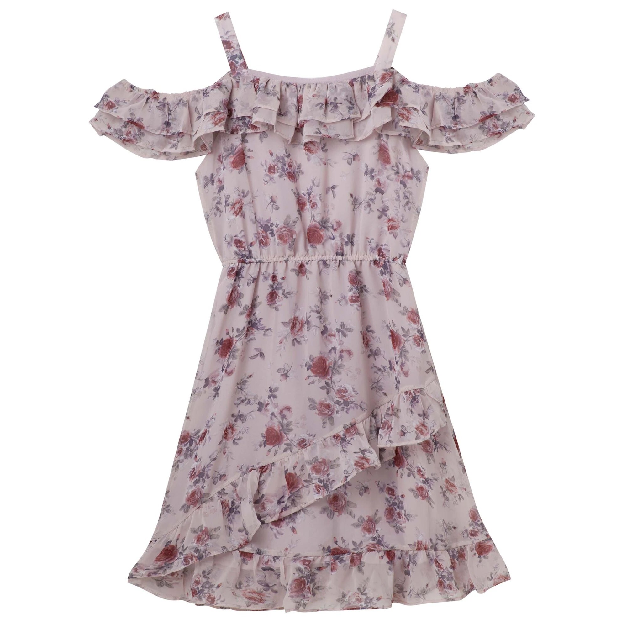 Designer Kidz Taylor Frill Dress Dusty Pink CLOTHINGGIRLGirls