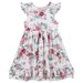 Designer Kidz Audrey Floral S/Sleeve Swing Dress - Tea Rose