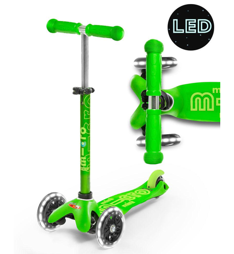 Micro Mini Deluxe LED Scooter - Green