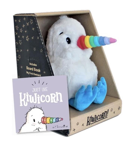 Kiwicorn Plush Toy with Board  Book