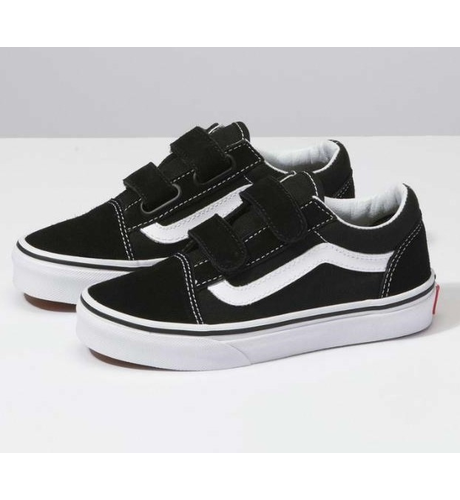 Vans Kids Old Skool Velcro - Black/True White