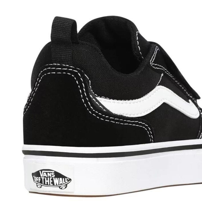 Vans ComfyCush New Skool Velcro Black White FOOTWEAR Sneakers Kids Clothing NZ Shop Online Kid Republic Vans MATA