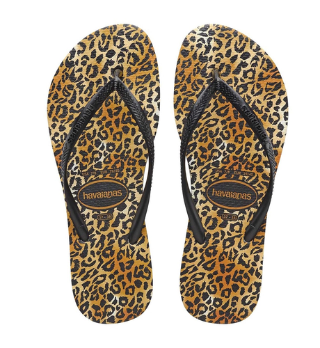 Havaianas Kids Animal Leopard - Black/Gold