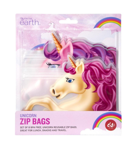 Reusable Zip Bags - Unicorns