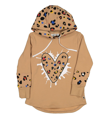 Radicool Kids Colour Pop Leopard Heart Hood
