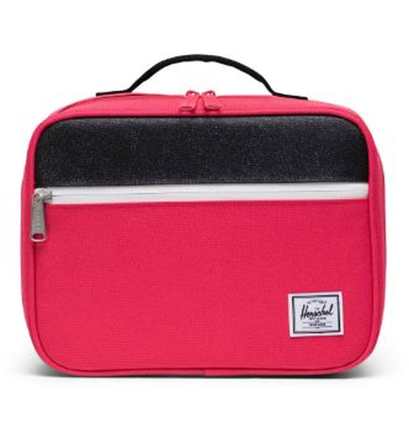 Herschel Pop Quiz Lunch Box - Rouge Red/Black Sparkle