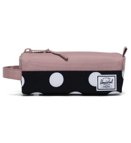 Herschel Settlement/Pencil Case - Polka Dot Black and White/Ash Rose