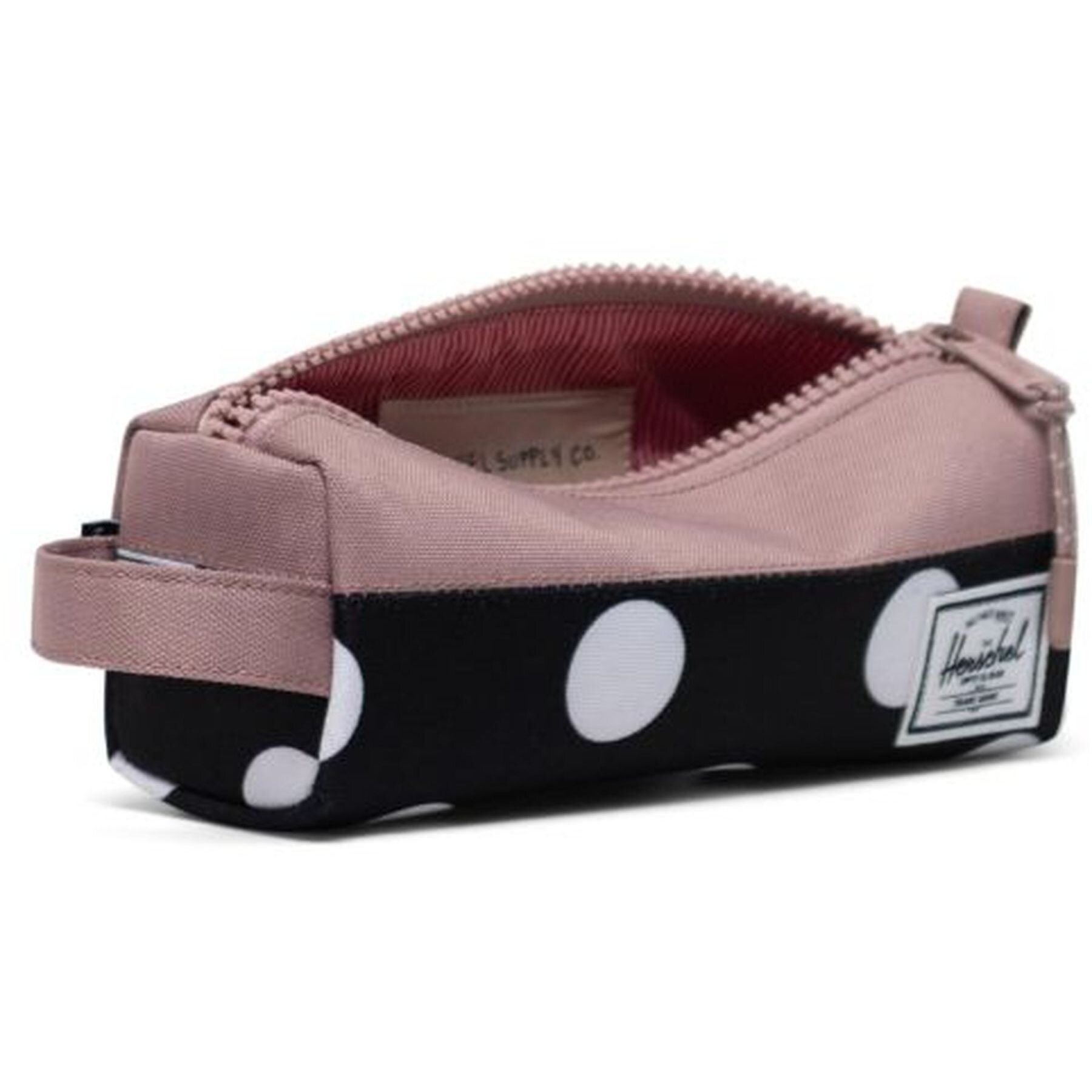 Herschel Settlement Pencil Case Polka Dot Black and White Ash