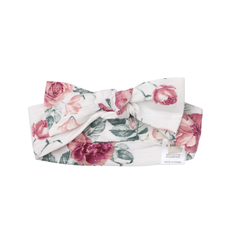 Designer Kidz Audrey Floral Headband - Tea Rose