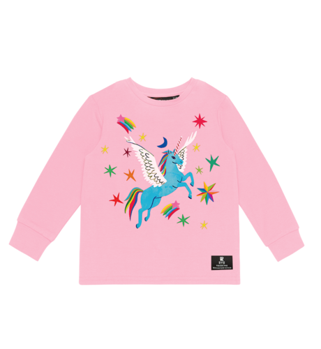 Rock Your Baby Rainbow Pegasus Baby T-Shirt