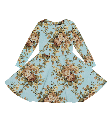 Rock Your Kid Winter Bloom Waisted Dress