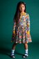 Rock Your Kid Snow Leopard Floral Waisted Dress