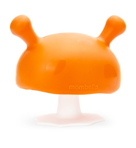 Mombella Mushroom Soothing Teether - Orange