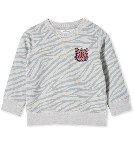 Milky Baby Zebra Sweatshirt - Oatmeal