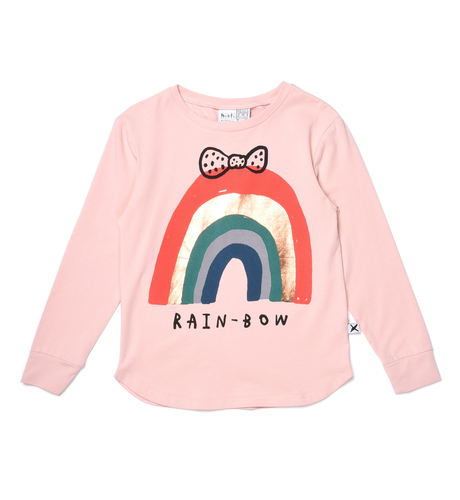 Minti Rain-Bow Tee - Muted Pink