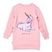 Minti Hi Goodbye Unicorn Furry Dress - Muted Pink