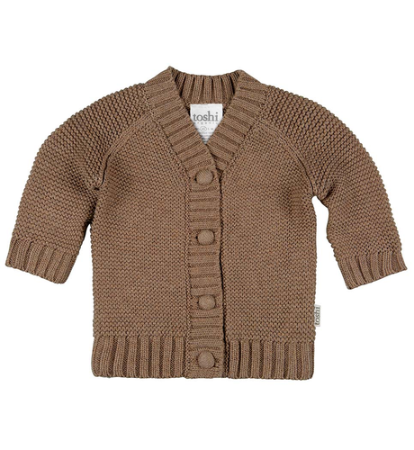 Toshi Organic Cardigan Andy - Cocoa