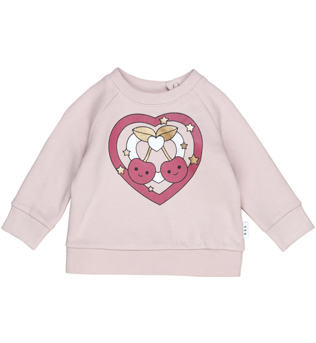 Huxbaby Cherry Heart Sweatshirt - Rose