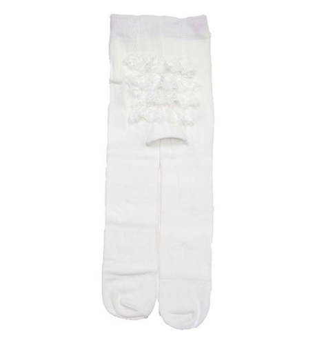 Korango Essentials Cotton Frilled Tights - White