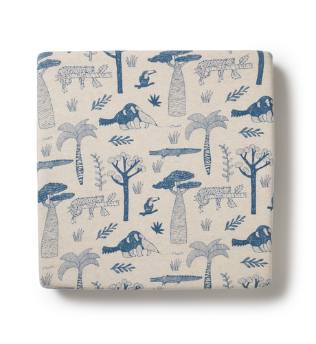 Wilson & Frenchy Organic Fitted Cot Sheet - Jungle Mania